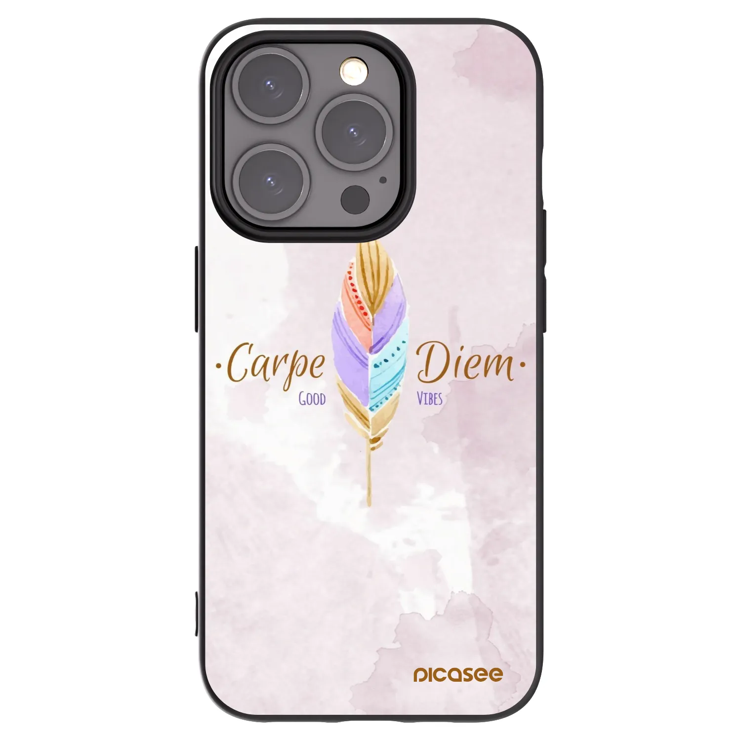 Picasee fekete szilikon tok az alábbi mobiltelefonokra Apple iPhone 15 Pro - Carpe Diem