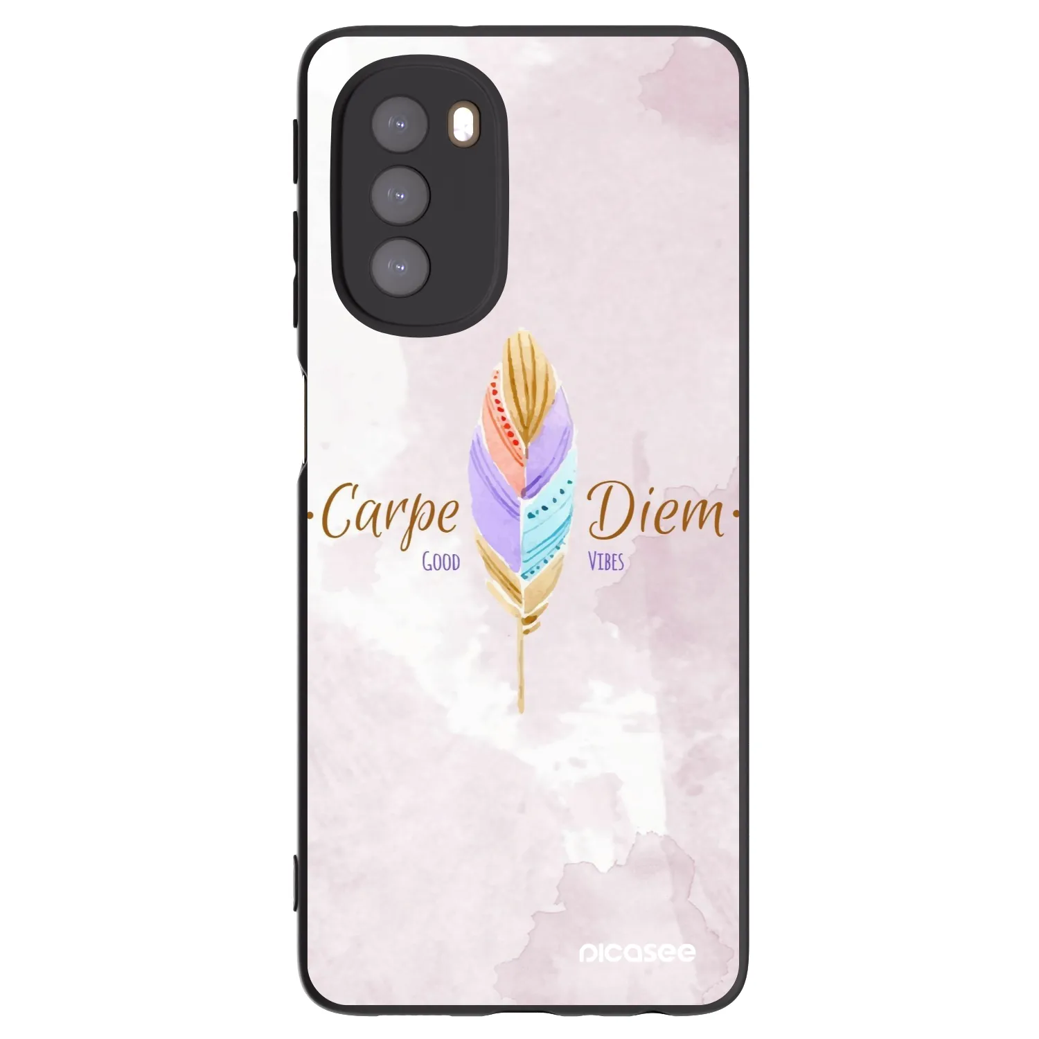 Picasee fekete szilikon tok az alábbi mobiltelefonokra Motorola Moto G51 - Carpe Diem