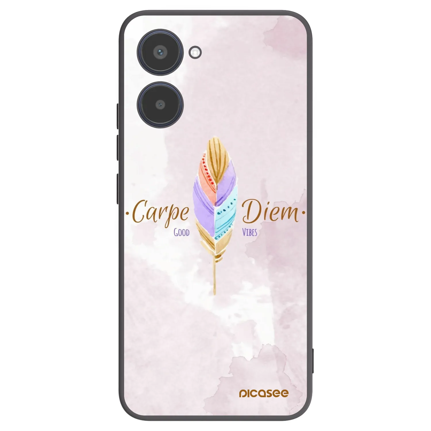 Picasee fekete szilikon tok az alábbi mobiltelefonokra Realme 10 4G - Carpe Diem