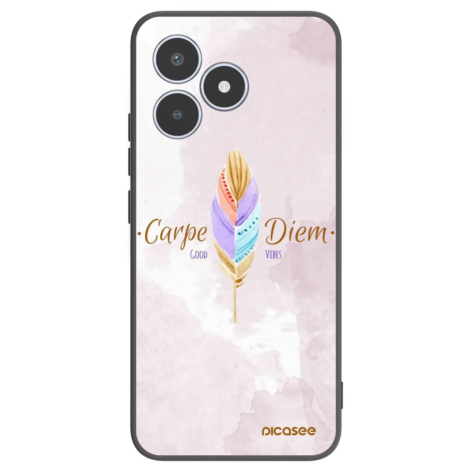 Picasee fekete szilikon tok az alábbi mobiltelefonokra Realme C53 - Carpe Diem