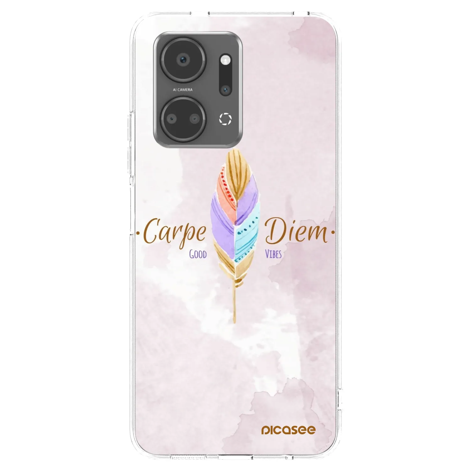 Picasee átlátszó szilikon tok az alábbi mobiltelefonokra Honor X7a - Carpe Diem