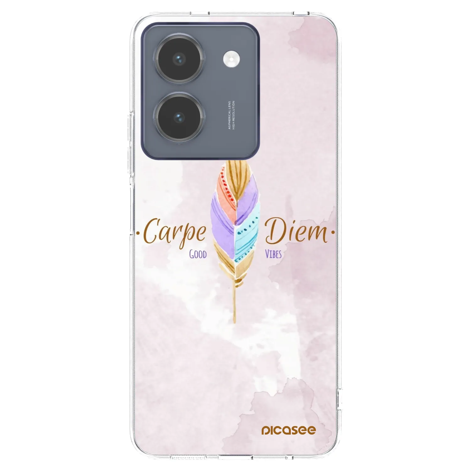 Picasee átlátszó szilikon tok az alábbi mobiltelefonokra Vivo Y36 4G - Carpe Diem