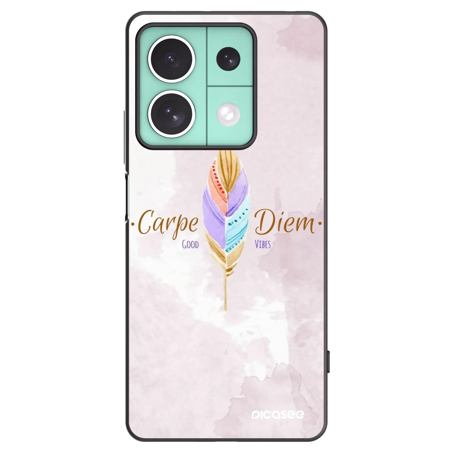 Picasee fekete szilikon tok az alábbi mobiltelefonokra Xiaomi Redmi Note 13 5G - Carpe Diem