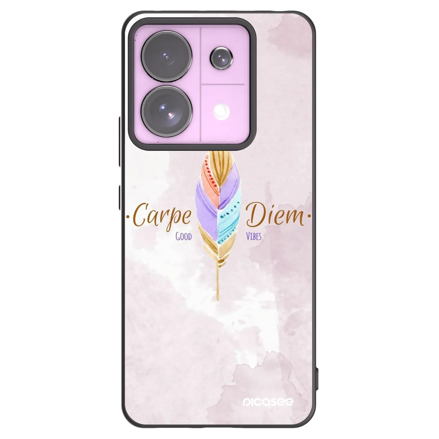 Picasee fekete szilikon tok az alábbi mobiltelefonokra Xiaomi Redmi Note 13 Pro 5G - Carpe Diem