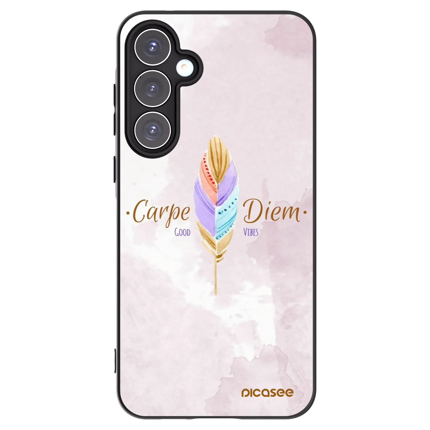 Picasee fekete szilikon tok az alábbi mobiltelefonokra Samsung Galaxy A55 5G A556B - Carpe Diem