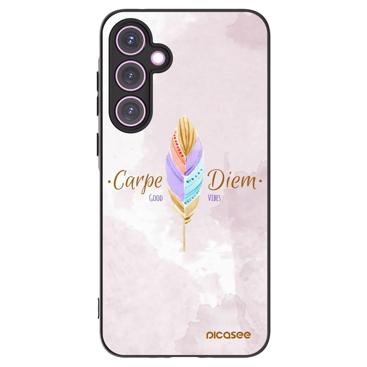 Picasee fekete szilikon tok az alábbi mobiltelefonokra Samsung Galaxy A35 5G A356B - Carpe Diem