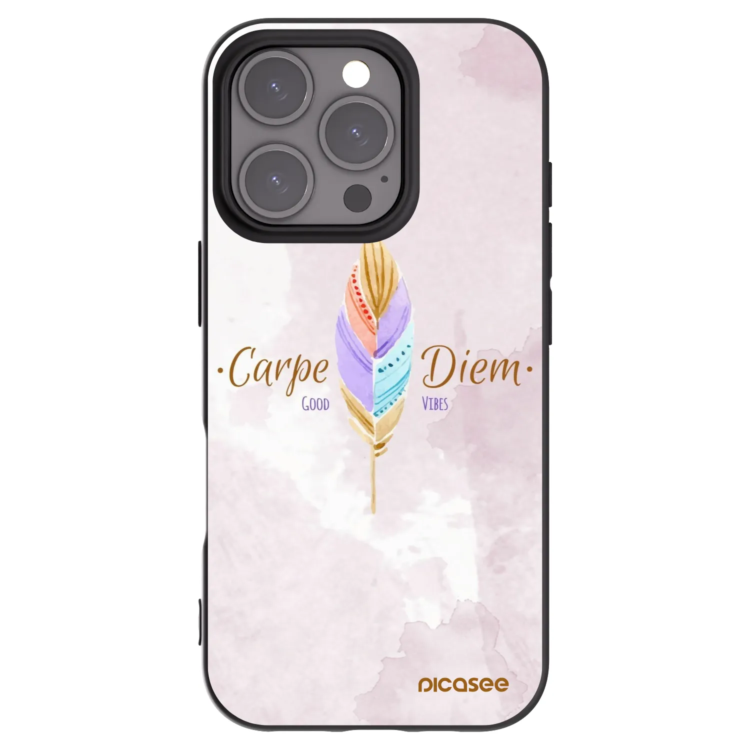 Picasee fekete szilikon tok az alábbi mobiltelefonokra Apple iPhone 16 Pro - Carpe Diem