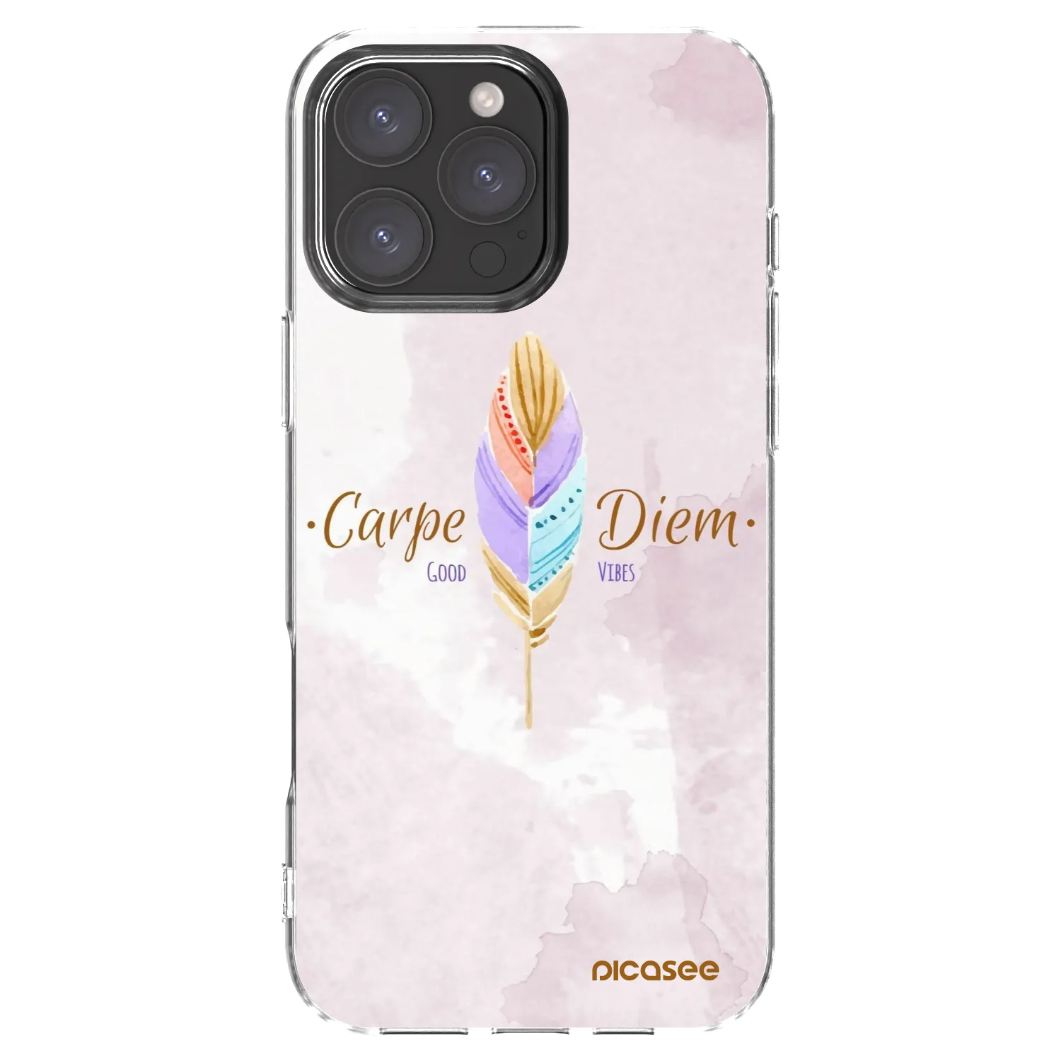 Picasee átlátszó szilikon tok az alábbi mobiltelefonokra Apple iPhone 16 Pro Max - Carpe Diem