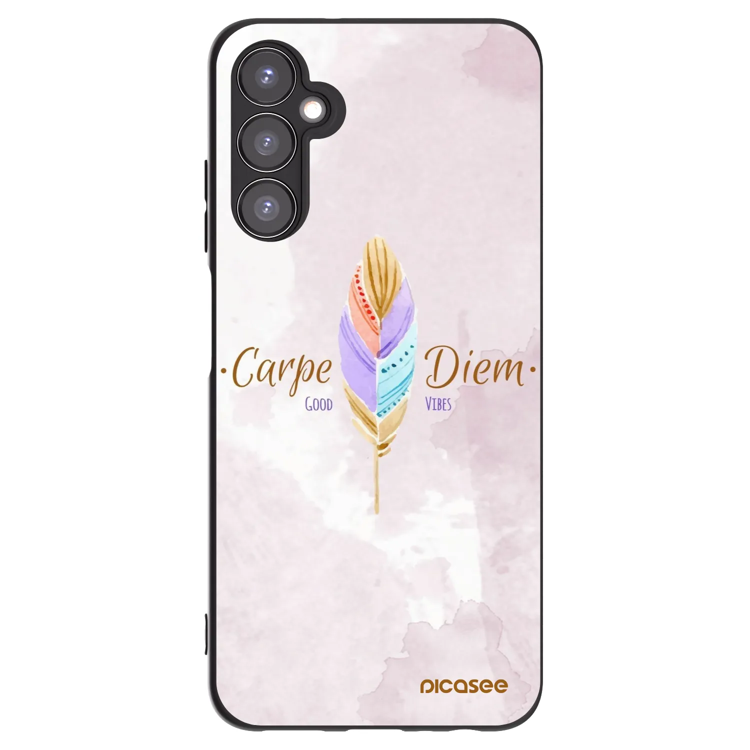 Picasee fekete szilikon tok az alábbi mobiltelefonokra Samsung Galaxy A05s A057G - Carpe Diem