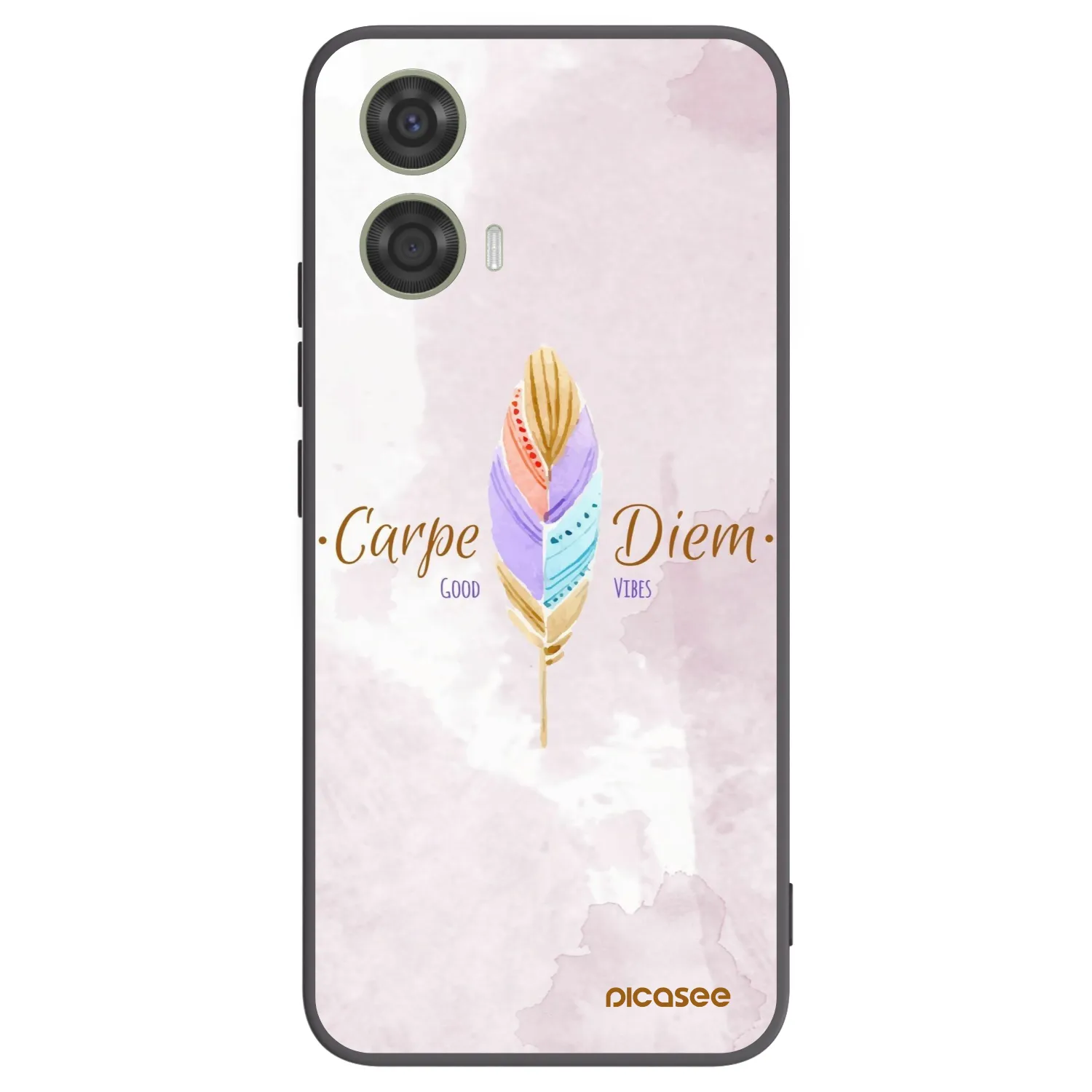 Picasee fekete szilikon tok az alábbi mobiltelefonokra Motorola Moto G24 - Carpe Diem