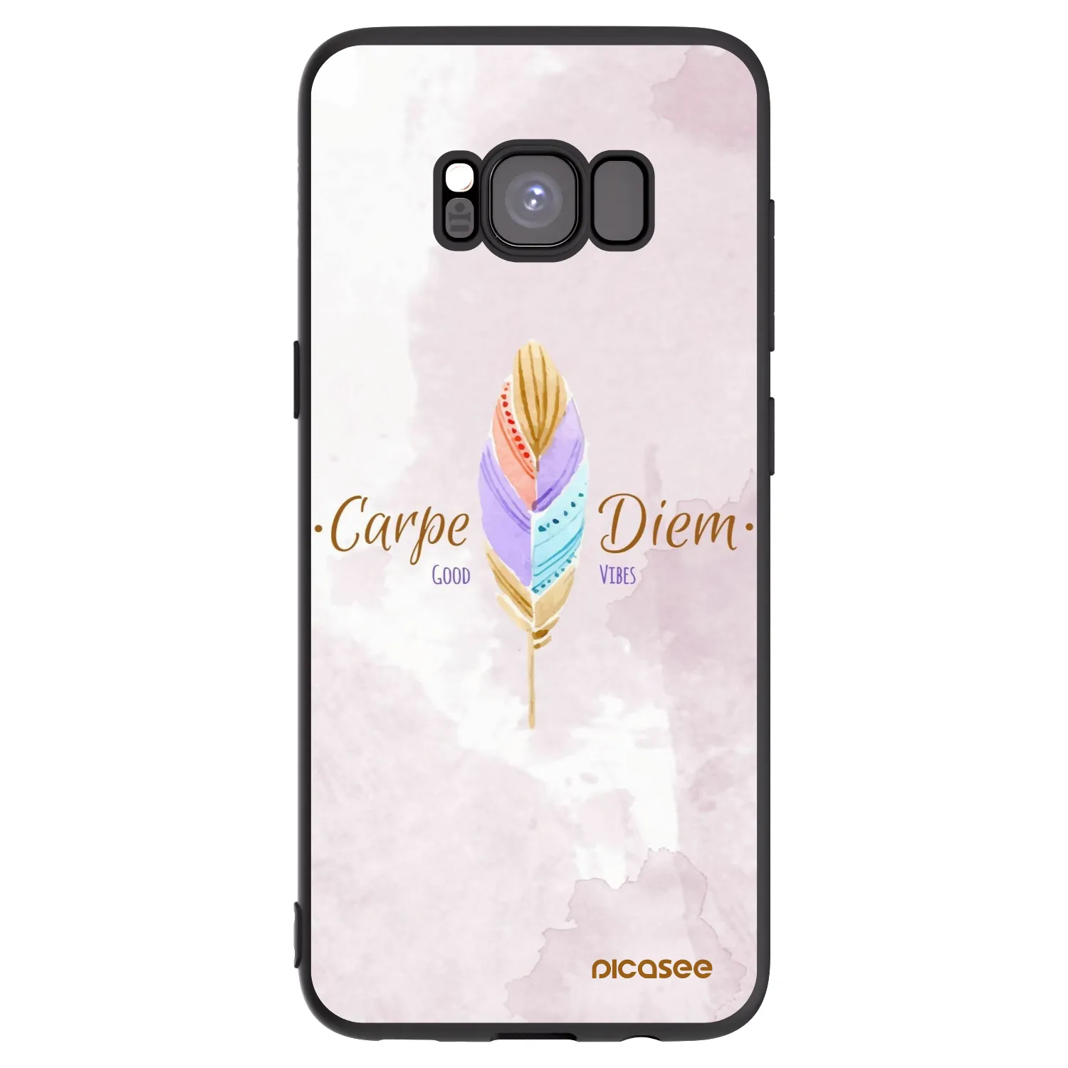 Picasee fekete szilikon tok az alábbi mobiltelefonokra Samsung Galaxy S8 G950F - Carpe Diem