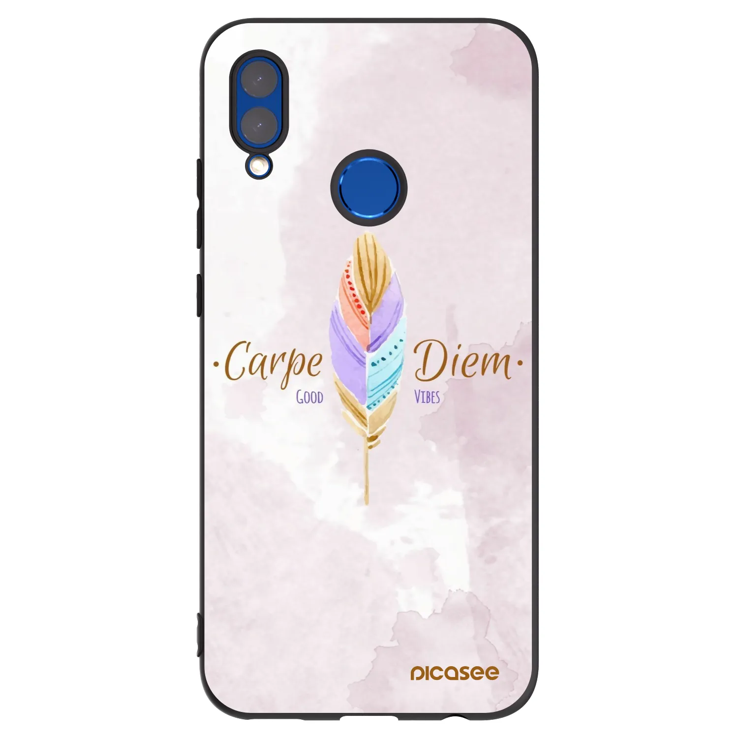 Picasee fekete szilikon tok az alábbi mobiltelefonokra Honor 10 Lite - Carpe Diem