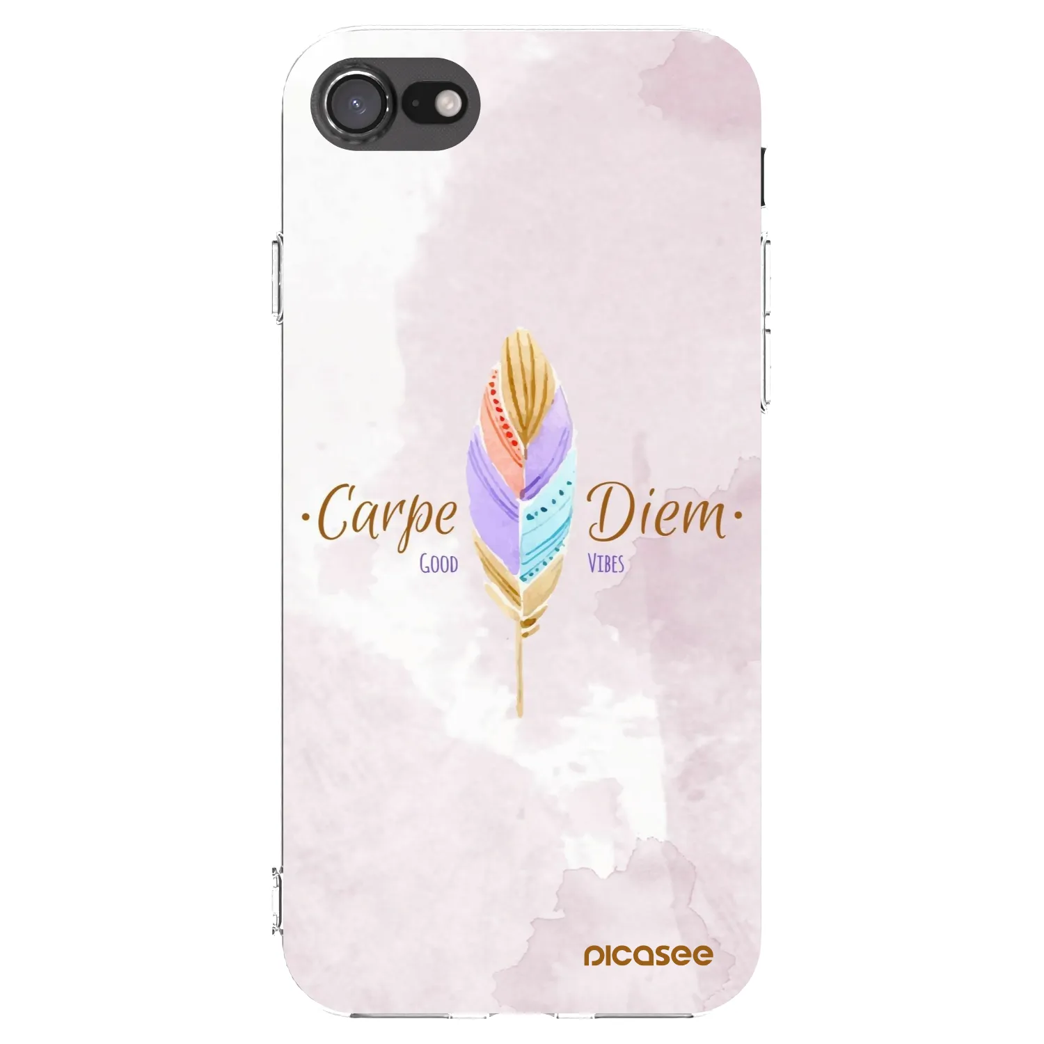 Picasee átlátszó szilikon tok az alábbi mobiltelefonokra Apple iPhone 7 - Carpe Diem