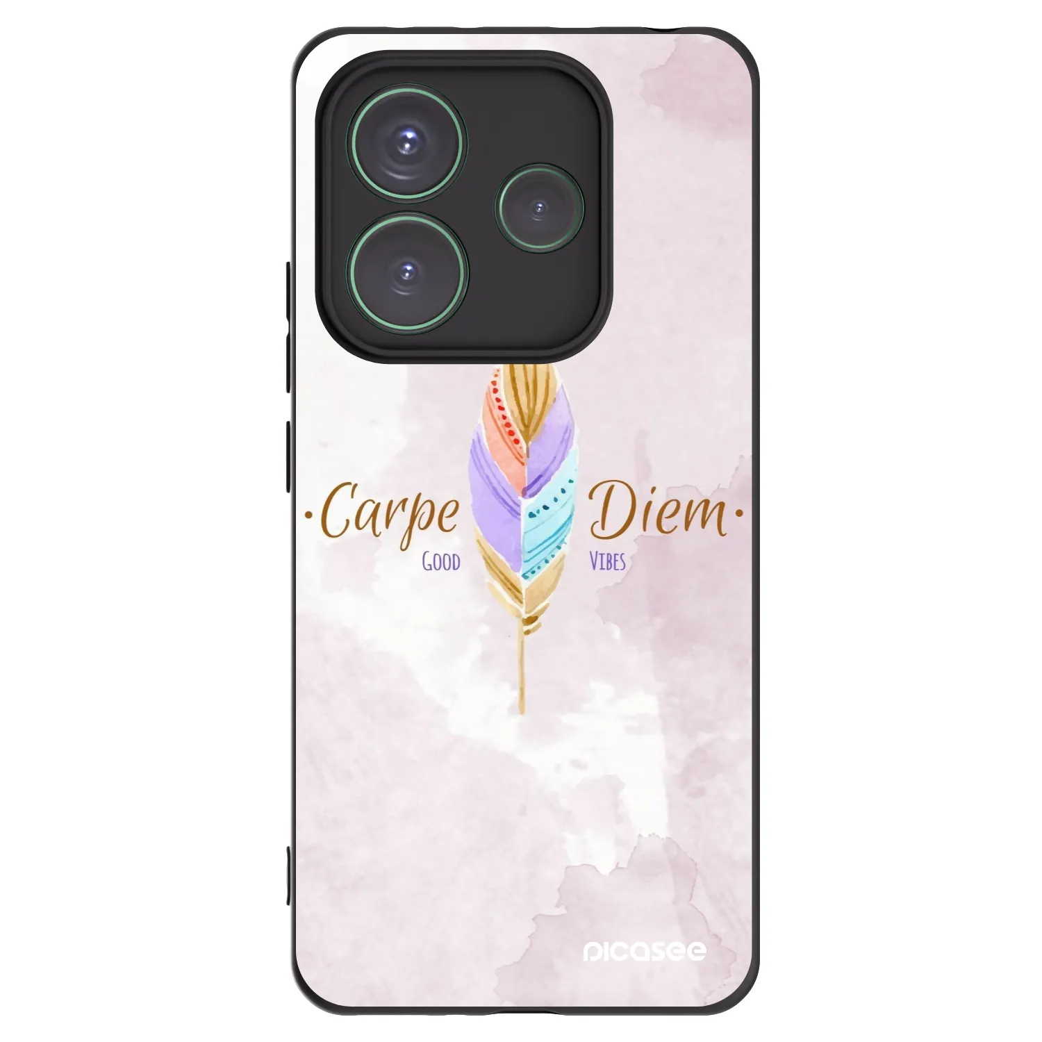 Picasee fekete szilikon tok az alábbi mobiltelefonokra Xiaomi Redmi Note 14 5G - Carpe Diem