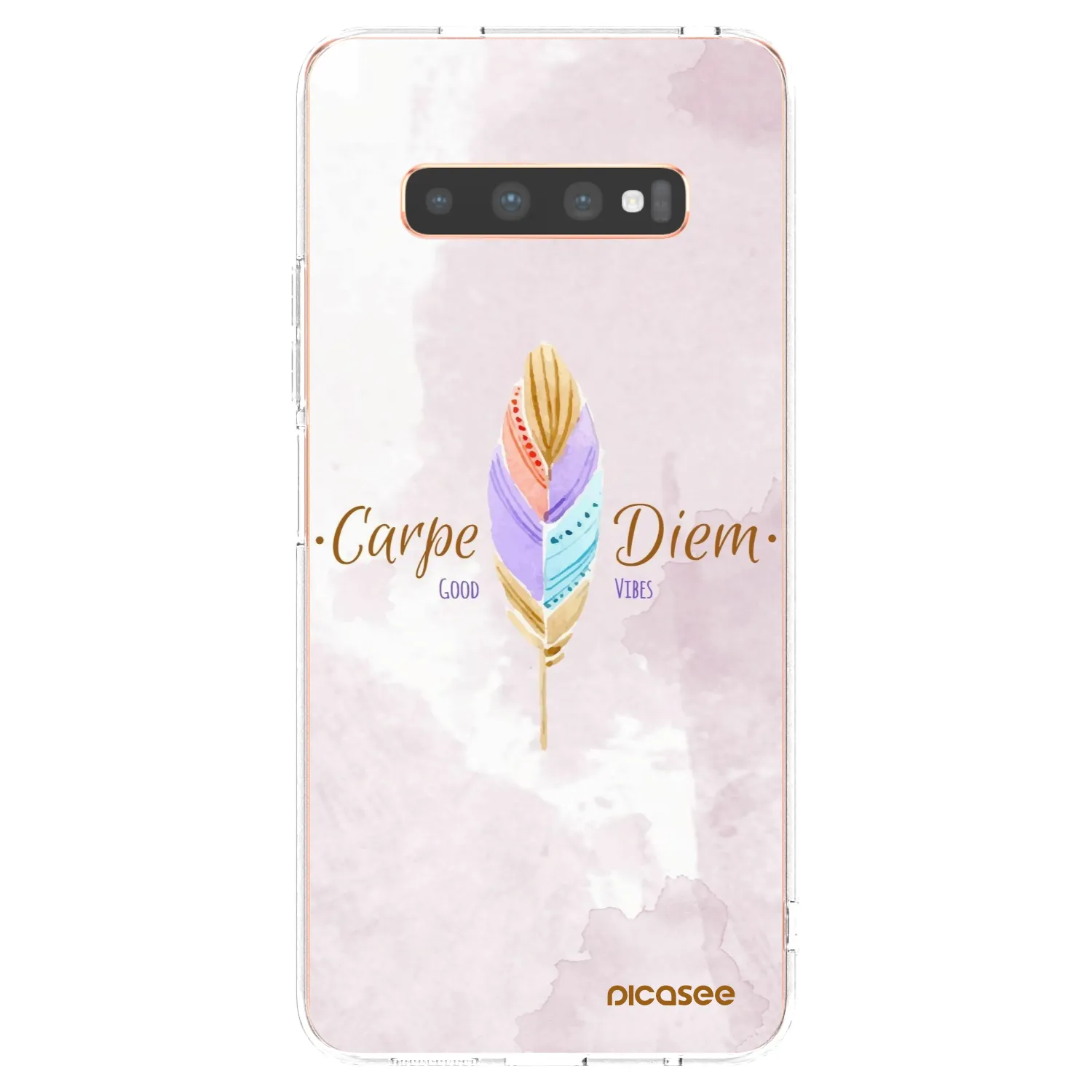 Picasee átlátszó szilikon tok az alábbi mobiltelefonokra Samsung Galaxy S10 Plus G975 - Carpe Diem