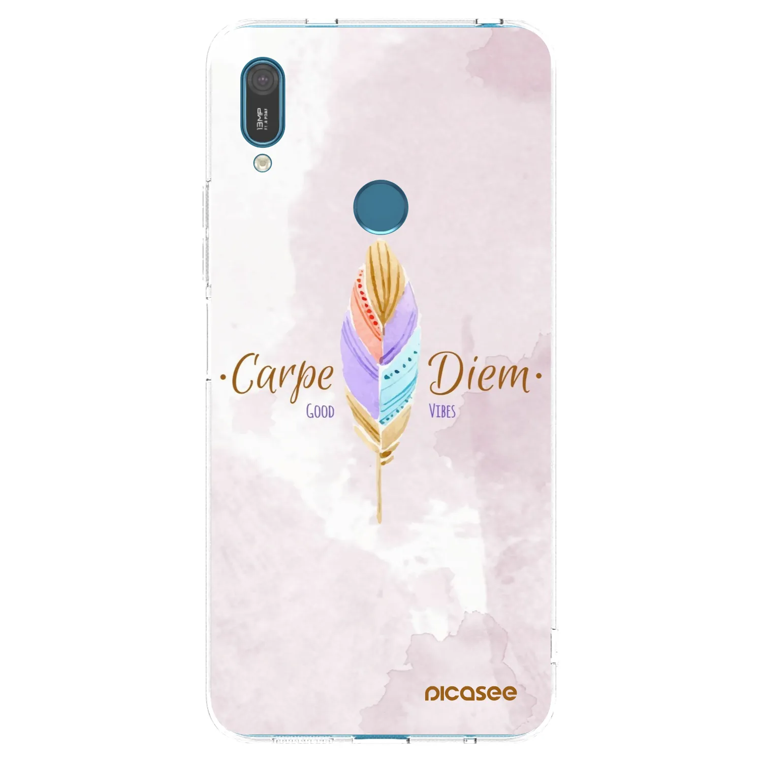 Picasee átlátszó szilikon tok az alábbi mobiltelefonokra Huawei Y7 2019 - Carpe Diem