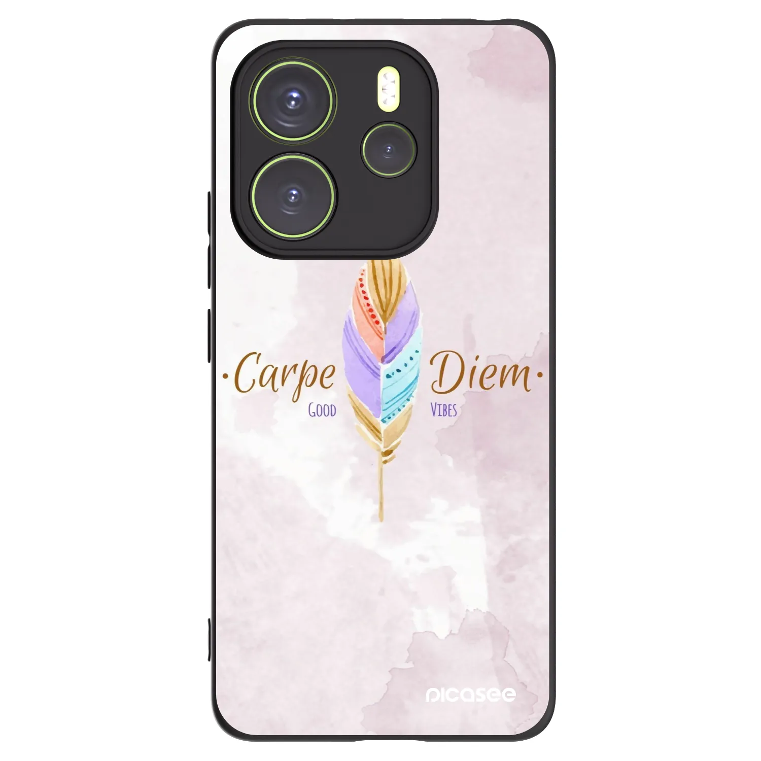 Picasee fekete szilikon tok az alábbi mobiltelefonokra Xiaomi Redmi Note 14 4G - Carpe Diem