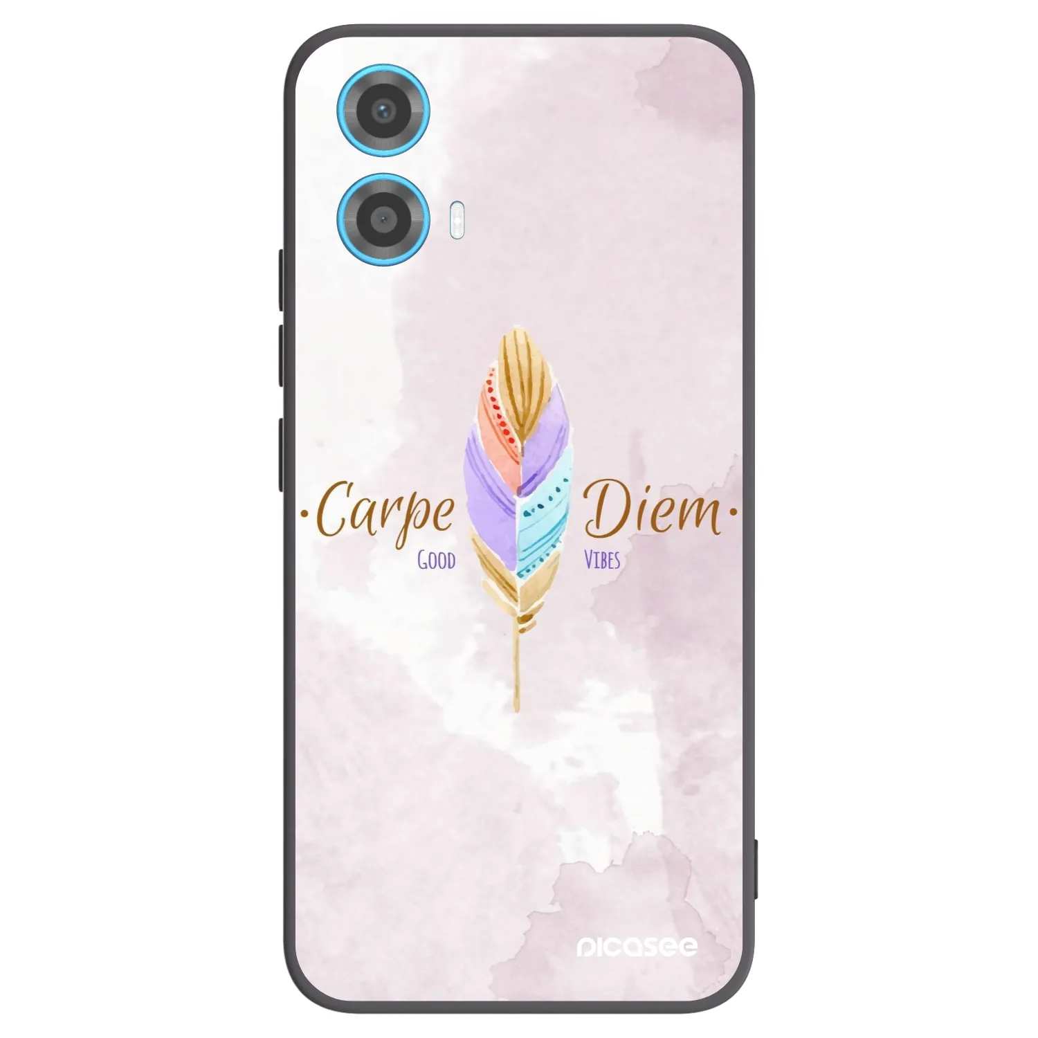 Picasee fekete szilikon tok az alábbi mobiltelefonokra Motorola Moto G34 5G - Carpe Diem