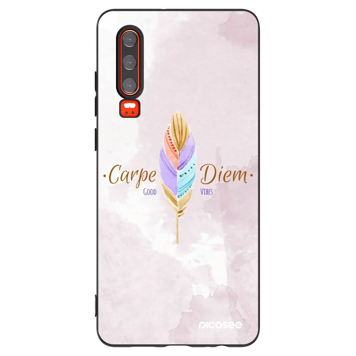 Picasee fekete szilikon tok az alábbi mobiltelefonokra Huawei P30 - Carpe Diem