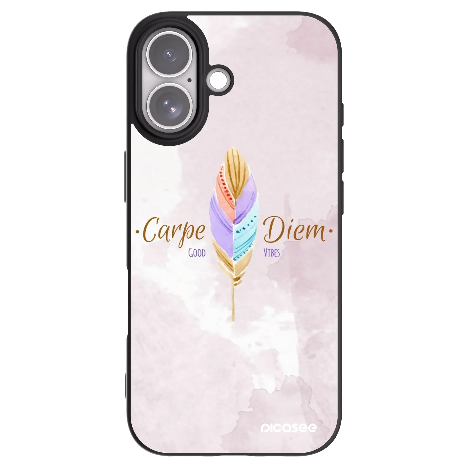 Picasee fekete szilikon tok az alábbi mobiltelefonokra Apple iPhone 17 - Carpe Diem