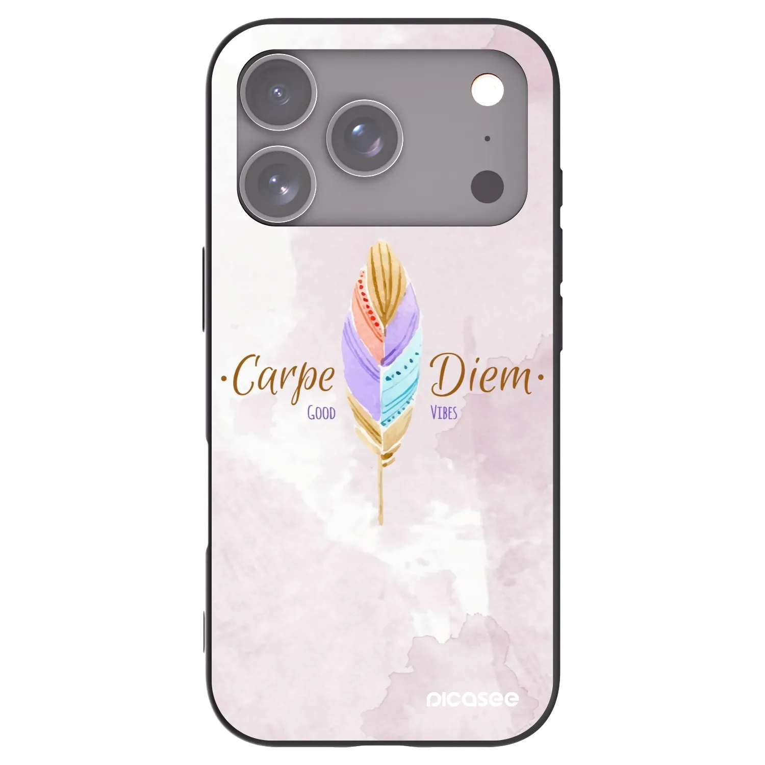 Picasee fekete szilikon tok az alábbi mobiltelefonokra Apple iPhone 17 Pro - Carpe Diem