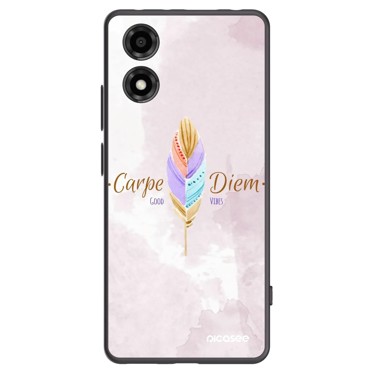 Picasee fekete szilikon tok az alábbi mobiltelefonokra Motorola Moto E14 - Carpe Diem