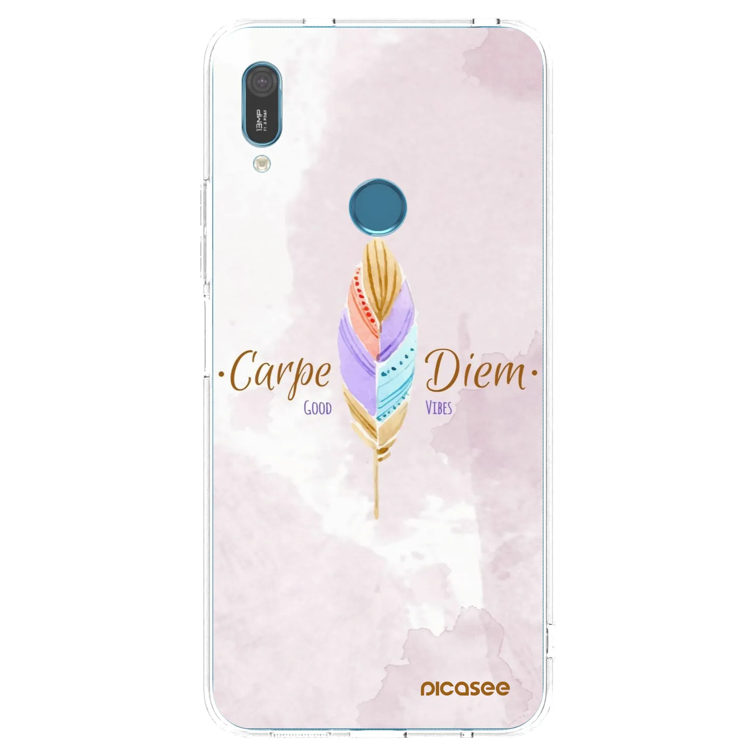 Picasee átlátszó szilikon tok az alábbi mobiltelefonokra Huawei Y6 2019 - Carpe Diem