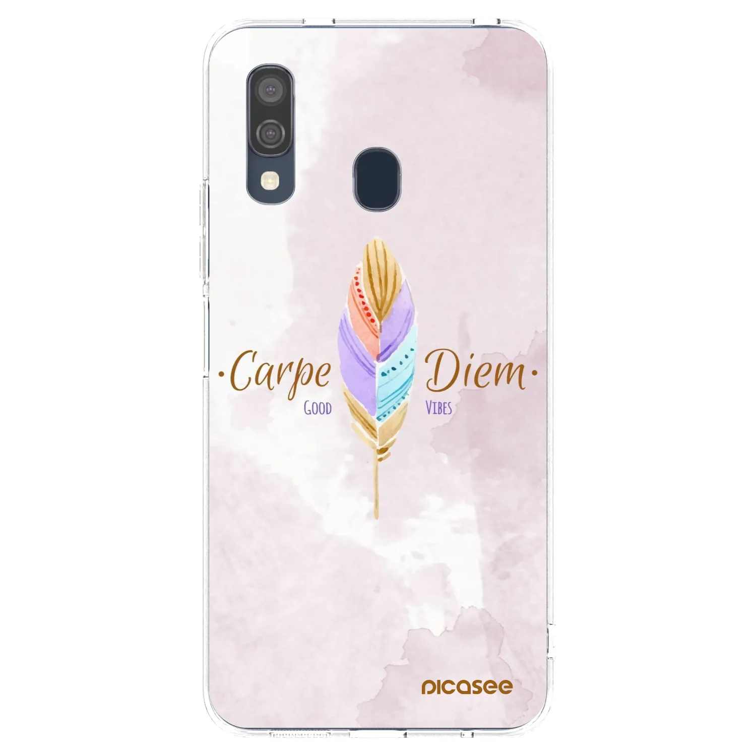 Picasee átlátszó szilikon tok az alábbi mobiltelefonokra Samsung Galaxy A40 A405F - Carpe Diem