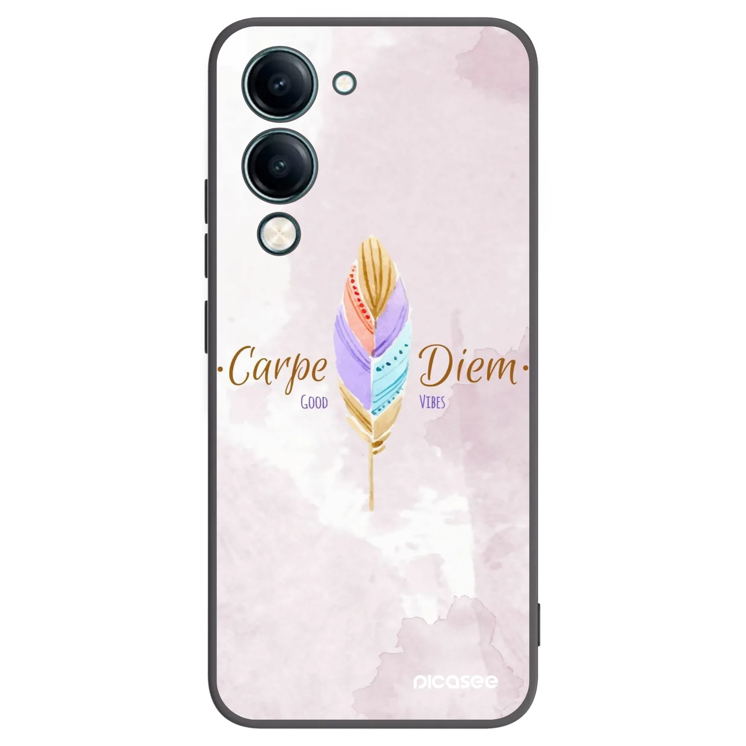Picasee fekete szilikon tok az alábbi mobiltelefonokra Vivo Y29s 5G - Carpe Diem