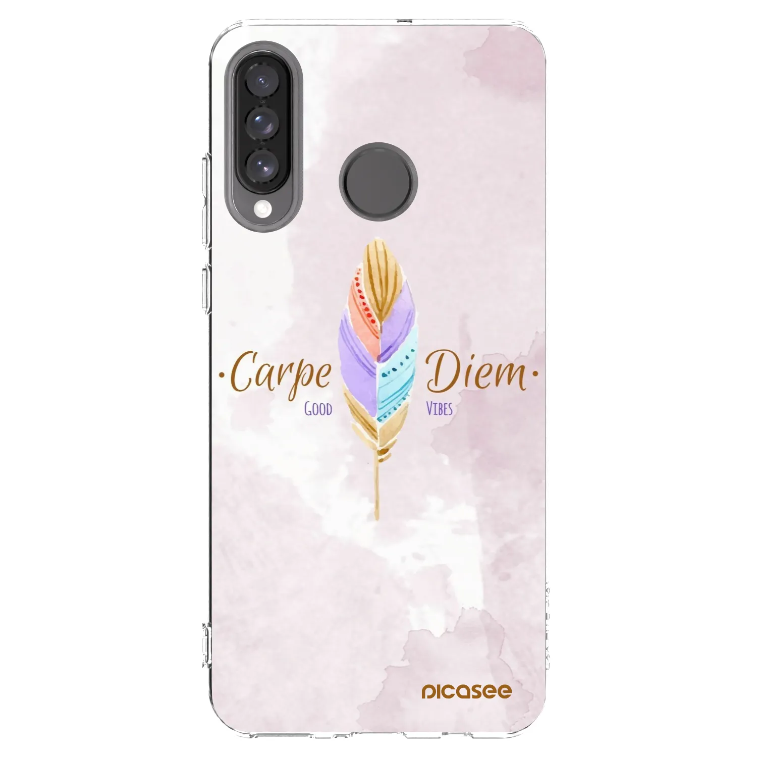 Picasee átlátszó szilikon tok az alábbi mobiltelefonokra Huawei P30 Lite - Carpe Diem
