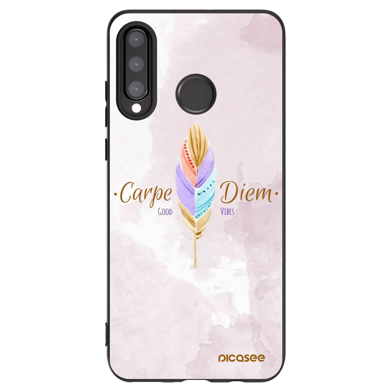 Picasee fekete szilikon tok az alábbi mobiltelefonokra Huawei P30 Lite - Carpe Diem