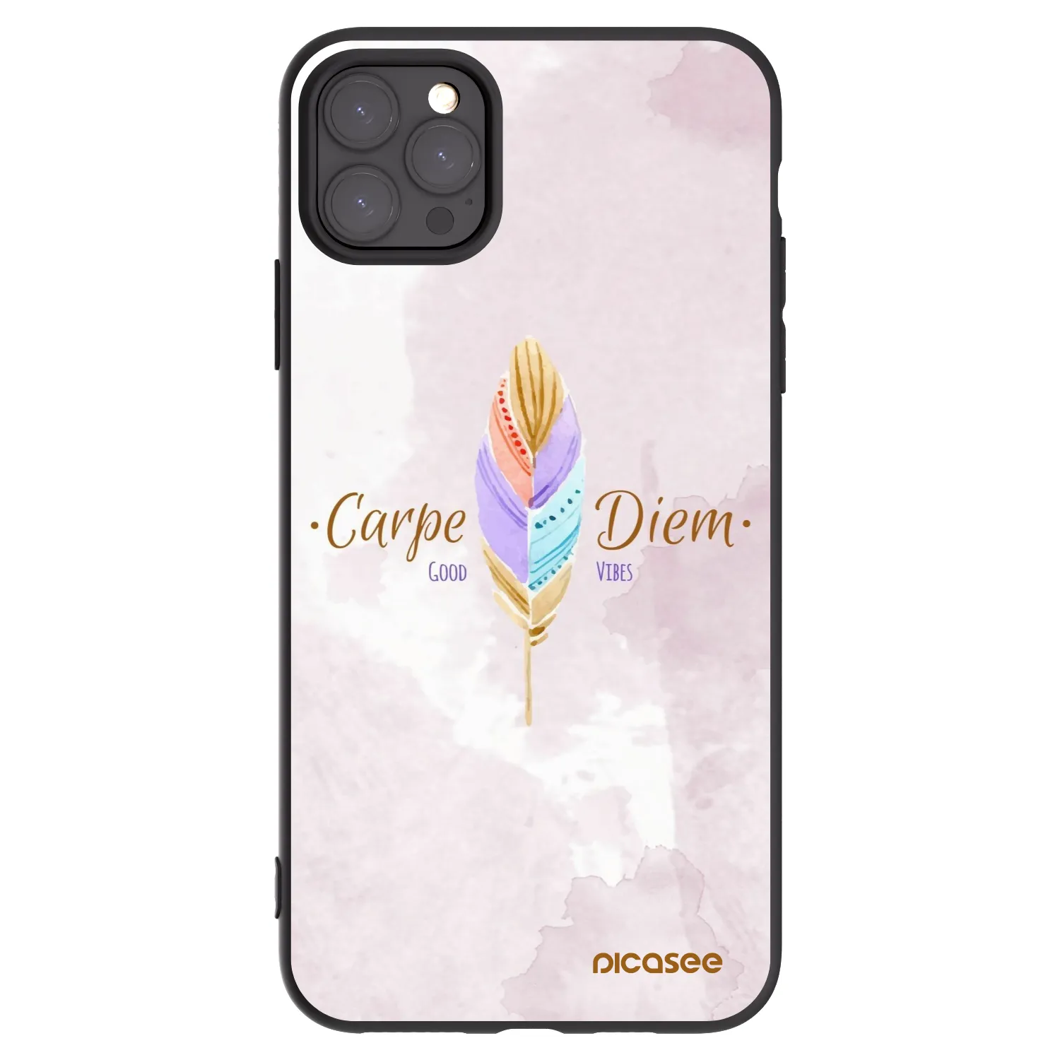 Picasee fekete szilikon tok az alábbi mobiltelefonokra Apple iPhone 11 Pro Max - Carpe Diem