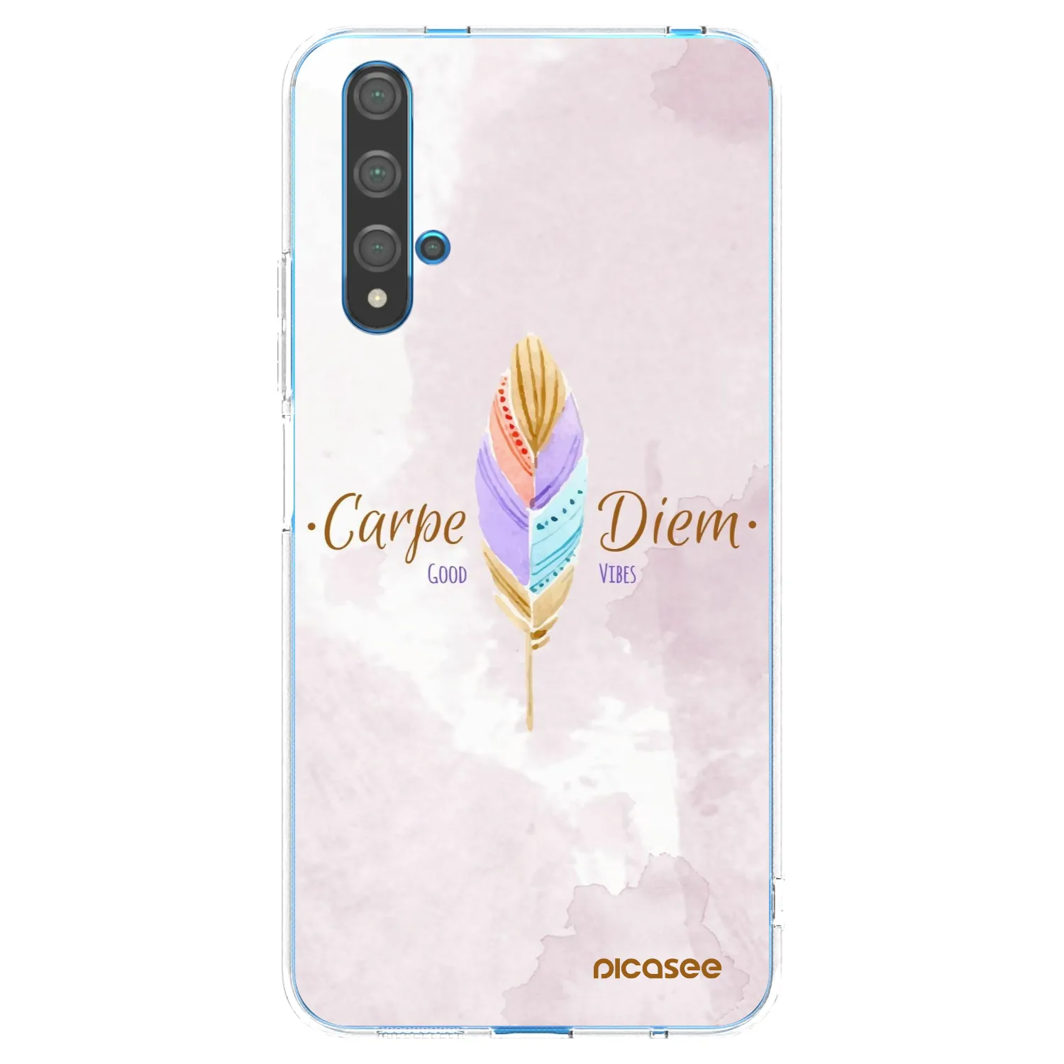 Picasee átlátszó szilikon tok az alábbi mobiltelefonokra Huawei Nova 5T - Carpe Diem