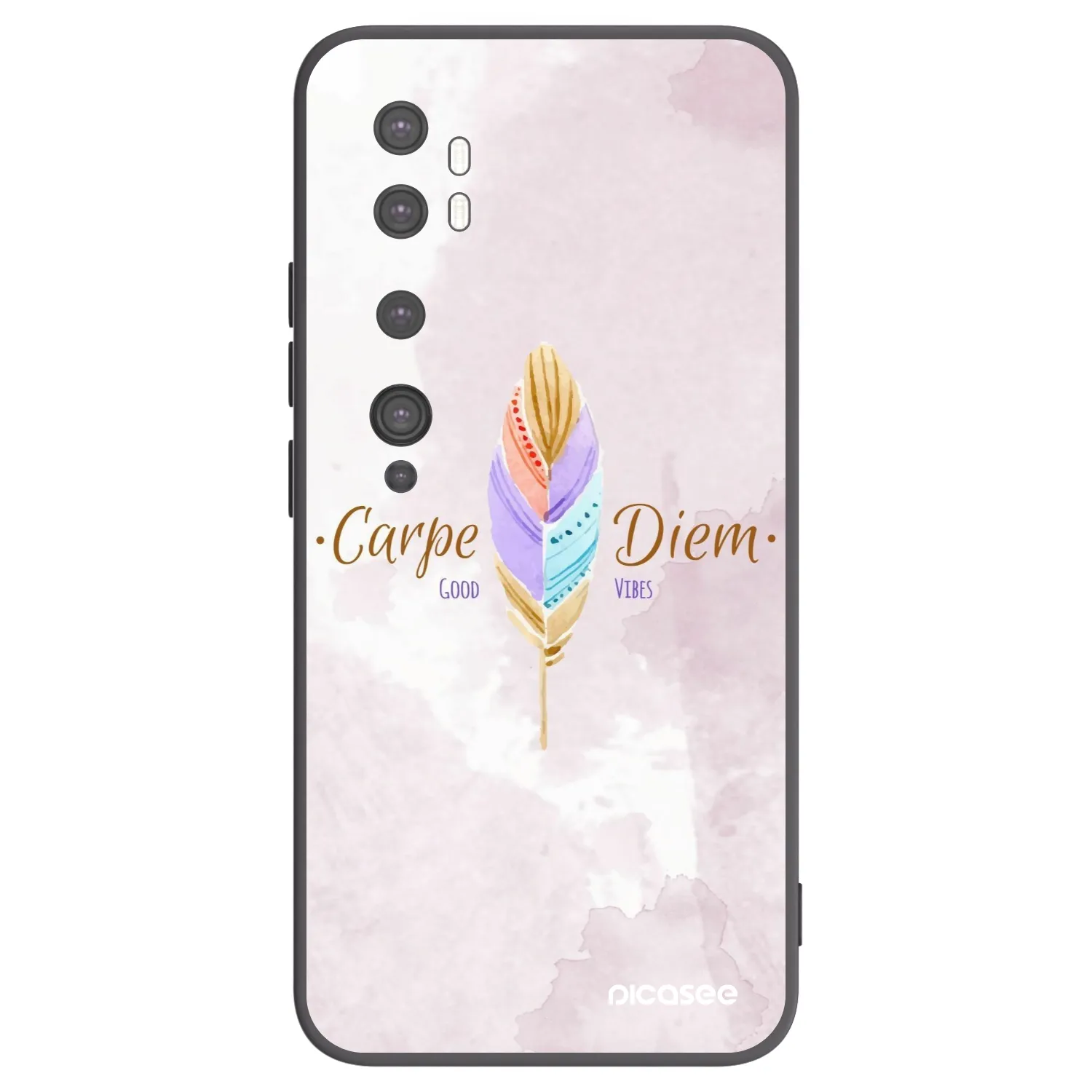 Picasee fekete szilikon tok az alábbi mobiltelefonokra Xiaomi Mi Note 10 (Pro) - Carpe Diem