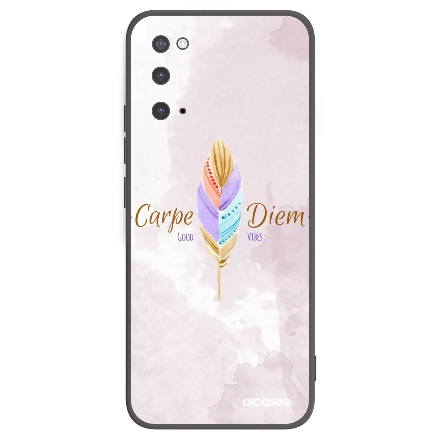 Picasee fekete szilikon tok az alábbi mobiltelefonokra Samsung Galaxy S20 G980F - Carpe Diem