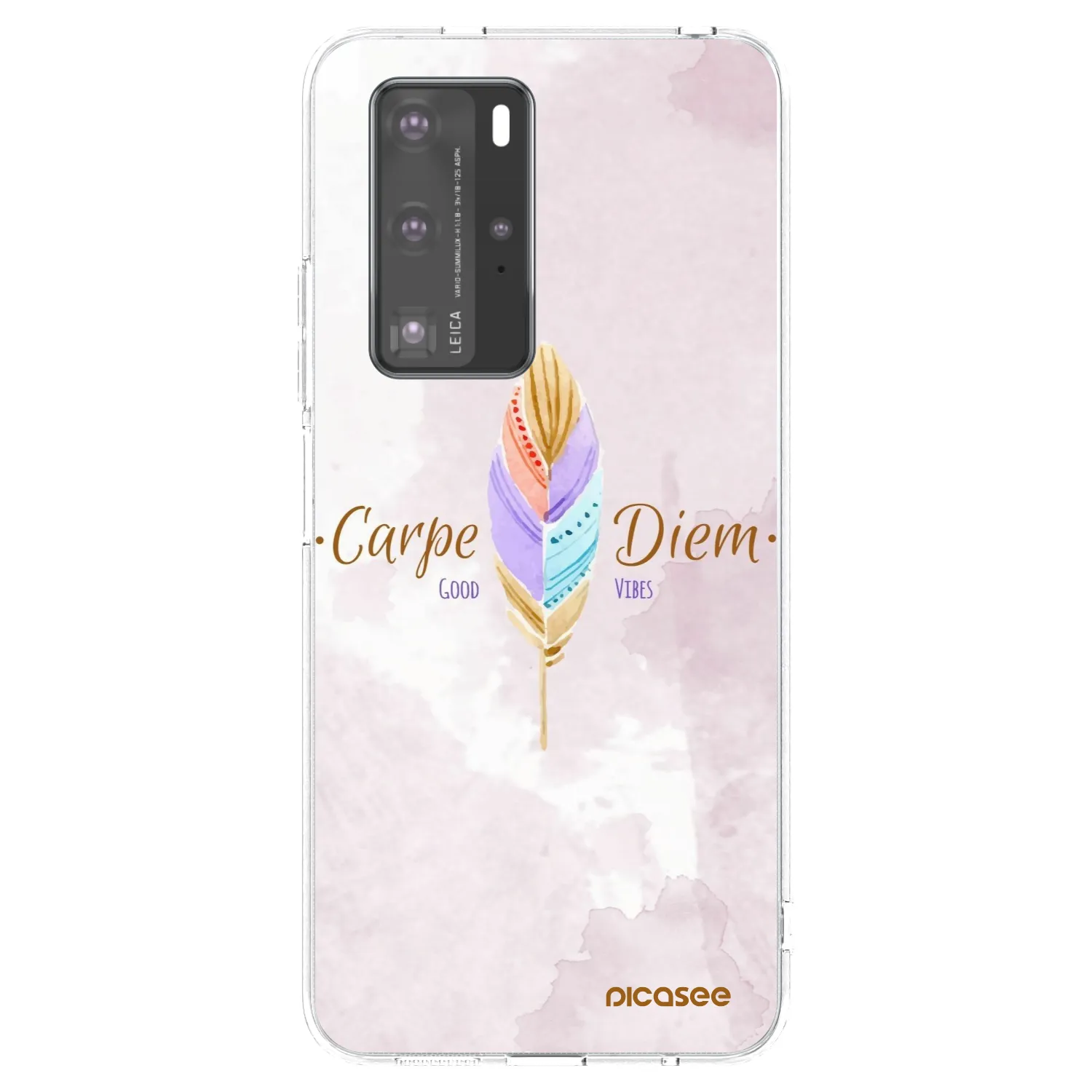 Picasee átlátszó szilikon tok az alábbi mobiltelefonokra Huawei P40 Pro - Carpe Diem