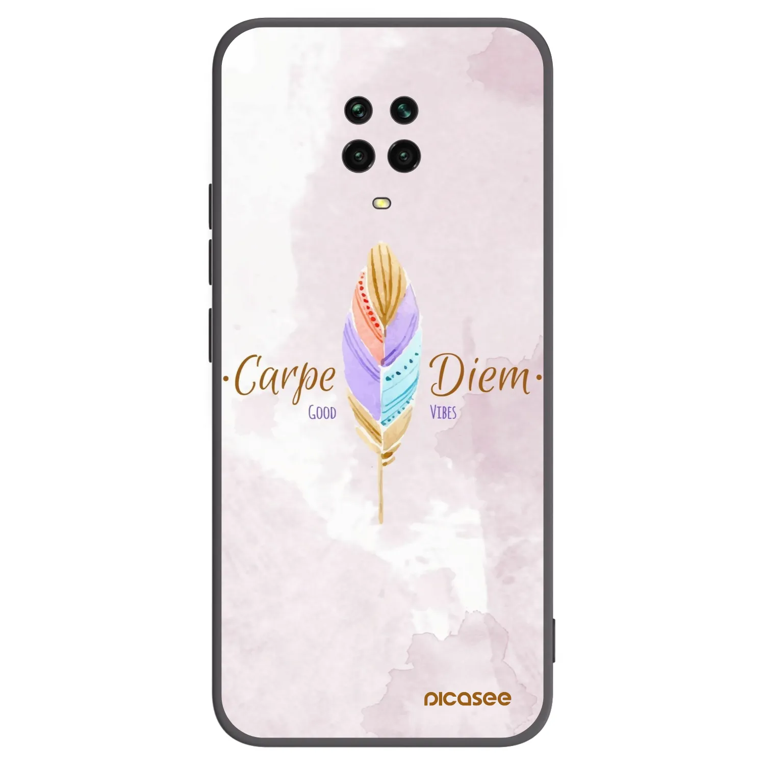 Picasee fekete szilikon tok az alábbi mobiltelefonokra Xiaomi Redmi Note 9 Pro - Carpe Diem