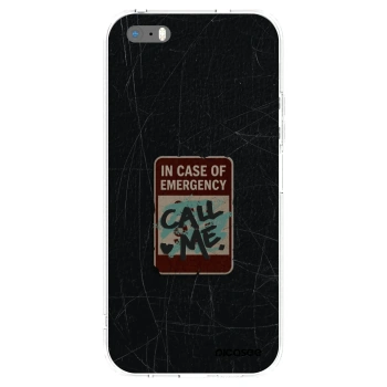 Picasee átlátszó szilikon tok az alábbi mobiltelefonokra Apple iPhone 5/5S/SE - EMERGENCY