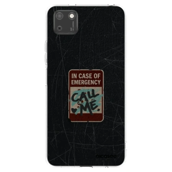 Picasee átlátszó szilikon tok az alábbi mobiltelefonokra Huawei Y5P - EMERGENCY