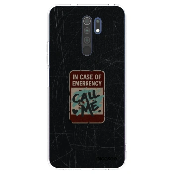 Picasee átlátszó szilikon tok az alábbi mobiltelefonokra Xiaomi Redmi 9 - EMERGENCY