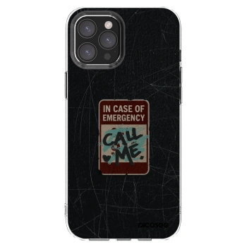 Picasee átlátszó szilikon tok az alábbi mobiltelefonokra Apple iPhone 12 Pro Max - EMERGENCY