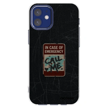 Picasee átlátszó szilikon tok az alábbi mobiltelefonokra Apple iPhone 12 mini - EMERGENCY