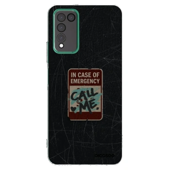 Picasee átlátszó szilikon tok az alábbi mobiltelefonokra Honor 10X Lite - EMERGENCY