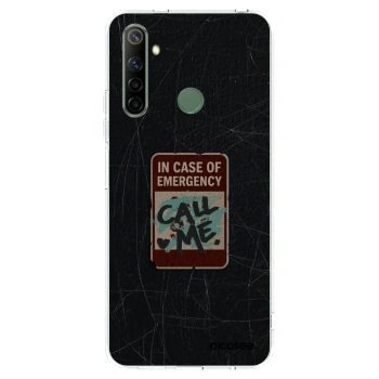 Picasee átlátszó szilikon tok az alábbi mobiltelefonokra Realme 6i - EMERGENCY