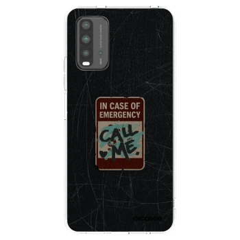 Picasee átlátszó szilikon tok az alábbi mobiltelefonokra Xiaomi Redmi 9T - EMERGENCY