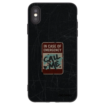 Picasee fekete szilikon tok az alábbi mobiltelefonokra Apple iPhone XS Max - EMERGENCY