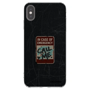 Picasee átlátszó szilikon tok az alábbi mobiltelefonokra Apple iPhone XS Max - EMERGENCY