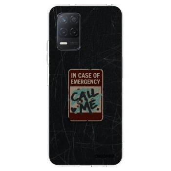 Picasee átlátszó szilikon tok az alábbi mobiltelefonokra Realme 8 5G - EMERGENCY