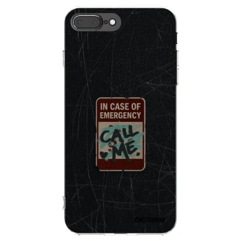 Picasee átlátszó szilikon tok az alábbi mobiltelefonokra Apple iPhone 7 Plus - EMERGENCY