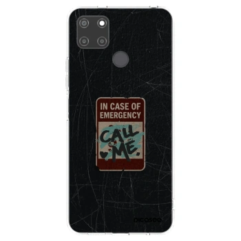 Picasee átlátszó szilikon tok az alábbi mobiltelefonokra Realme C21Y - EMERGENCY